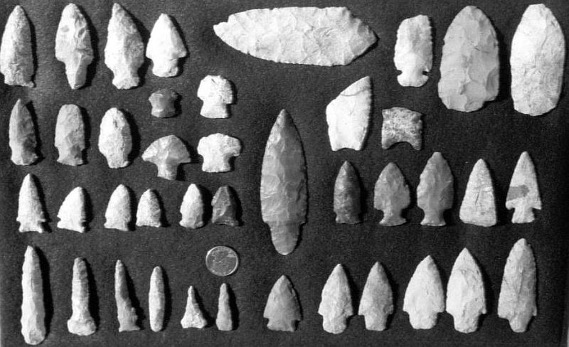 projectile points from site 12Lr329