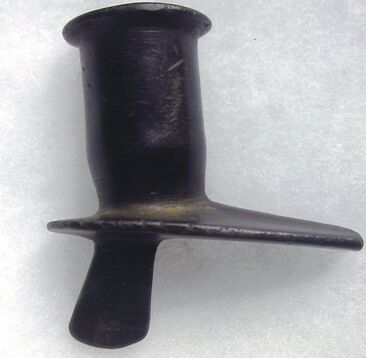 black steatite handled platform pipe